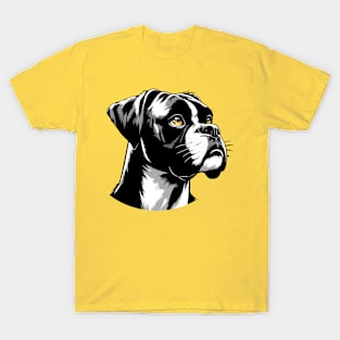 Stunning and Cool Boxer Monochrome and Gold Portrait for Father's Day T-Shirt